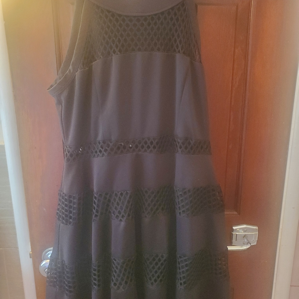 Charlotte Ruse Black Fishnet Cocktail Dress